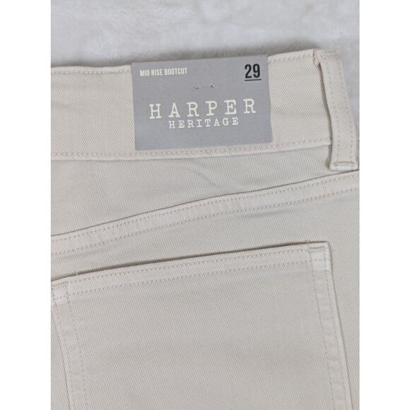 NWT Harper Heritage Cargo Bootcut Jeans Women's Size 29 Beige - Picture 12 of 12